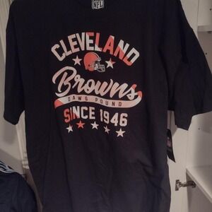 Cleveland Browns NFL black double sided tshirt new with tag